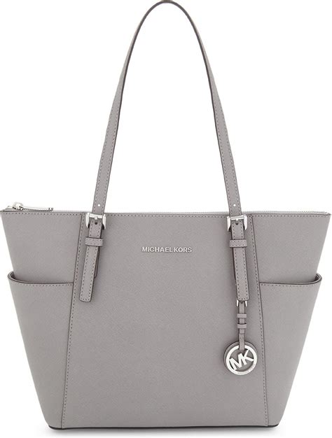 michael kors jet set signature tote grey|jet set travel mk.